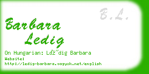 barbara ledig business card